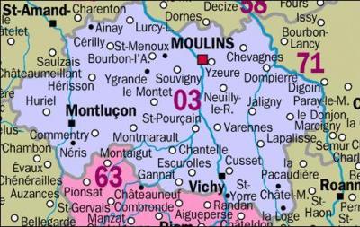 La rgion Auvergne comprend 4 dpartements. En voici 3, quel est l'intrus ?