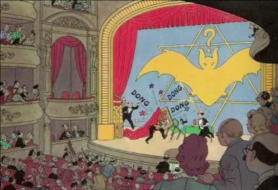 Dans  Les 7 boules de cristal, au dbut le capitaine Haddock revient pour la seconde fois voir un numro au Music-Hall Palace. En quoi consiste ce numro ?