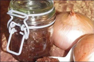 Oignons mincs, 3 c.  soupe d'huile d'olive, 3 c.  soupe de miel liquide, 3 c.  soupe de vinaigre balsamique, 5 cl de porto, 15 cl d'hypocras. Sel, poivre. Avec quoi allez-vous faire une association divine, pour les jours de ftes ?