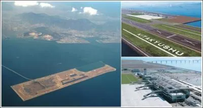 Quelle est la particularit du nouvel aroport de Kitakyushu, ouvert en mars 2006 ?