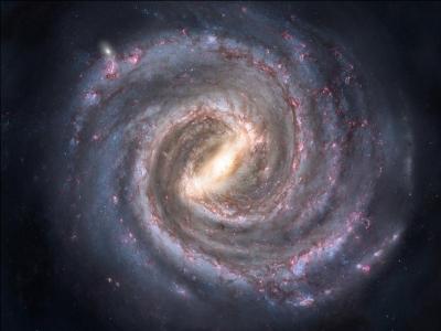C'est grâce à la radioastronomie en 1951 qu'on a pu déterminer la forme de notre galaxie, qui est en spirale (les galaxies spirales représentent 80 % de l'ensemble des galaxies) et en disque plat. Il existe d'autres formes, la forme... ?