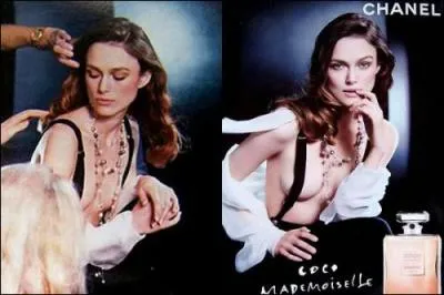 Voici un dcollet rectifi par Photoshop galement pour une affiche publicitaire, mais en sens contraire, comme on peut le voir. Pourquoi cela fait-il scandale aussi ?