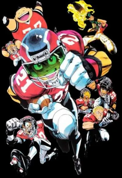 Qui est ce personnage de Eyeshild 21 qui court en 4 s 2 sur 40 yards et qui est aussi le personnage principal de l'histoire ?