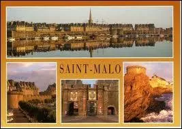 Je vous envoie une carte postale de Saint-Malo ( Ille-et-Vilaine ). La ville est chef-lieu ...