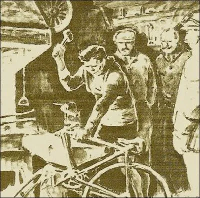 N'ayant droit  aucune aide, dans quel village des Pyrnes Eugne Christophe rpare-t-il sa fourche de vlo casse en 1913 ?