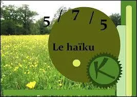 Ce pome s'crit, en japonais, sur une seule colonne, sous la forme d'un tercet de trois vers de ...