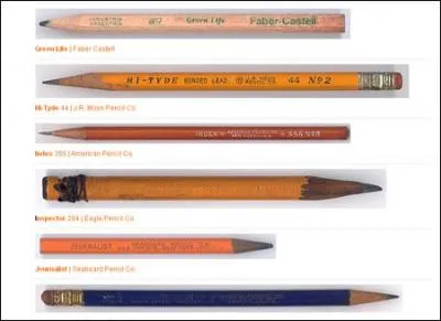 Quel est le plus sec de ces trois crayons  papier ?