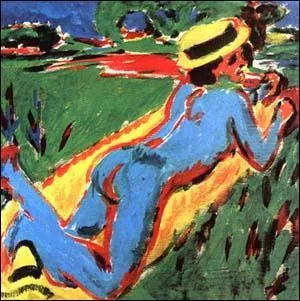 Qui a peint Nu bleu allong au chapeau de paille ?