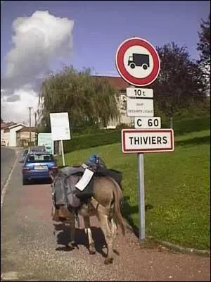 Quel est le vestige antique mgalithique qui se situ  gauche en allant sur la route de Thiviers ?