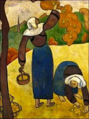 Qui a peint ces paysannes bretonnes avec leurs paniers ?