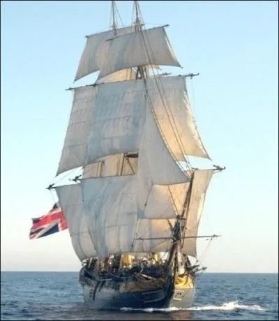 Que signifie, en anglais, le sigle HMS, que l'on peut trouver devant le nom des navires de guerre militaires anglais dans la saga ?