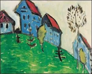 Village sur la colline.