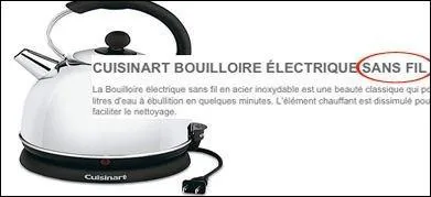 Pour les indcis, cette bouilloire est...