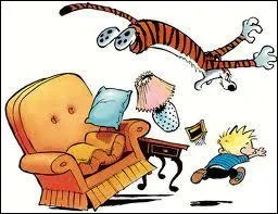 Comment s'appelle le tigre en peluche du petit blondinet imaginatif ?