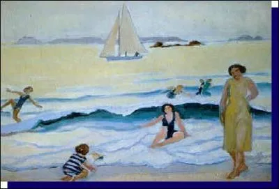 Qui a peint Jeux dans las vagues  Trestignel ?