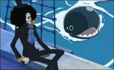 Dans  One Piece  comment se nomme la baleine qui attend le retour des rumbar pirates ?