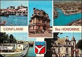 Je vous envoie une carte postale de la ville des mariniers, c'est--dire de Conflans-Sainte-Honorine ( Yvelines ). La ville est chef-lieu ...