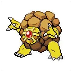 Et pour finir, mon premier est de type Roche et Sol ! Il a d tre chang pour pouvoir devenir ainsi. Le second est de type eau. Il est en forme d'toile ! Il a besoin d'une pierre eau pour voluer !