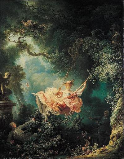  quel courant de peinture appartient ce tableau (Fragonard - Les Hasards heureux de l'escarpolette, 1767) ?