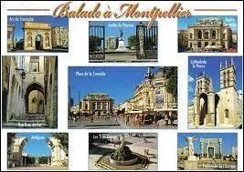 Je vous envoie une carte postale de Montpellier ( Hrault ). Cette ville est chef-lieu ...