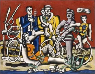  Les loisirs sur fond rouge  1949 :