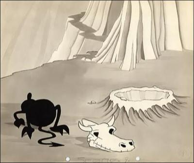 Quel dessin anim de 1929 de Walt Disney se droule-t-il dans une grotte, avec des diablotins composs notamment d'un chien  trois ttes et d'un serpent volant ?