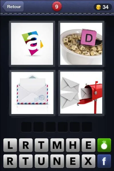 Je suis ce qu'il y a dans l'alphabet, aussi ce qui se trouve dans la bote  _______ quand le facteur est pass.