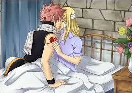 À l'infirmerie, Lucy parle à Natsu de...