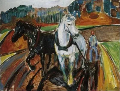 Qui a peint L'quipe de chevaux ?