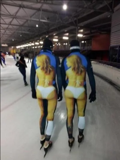 A la patinoire, certains imprims de combinaisons de sport peuvent, comme ici... ?