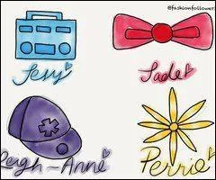 Comment s'appellent les soeurs de celle qui a le logo 'casquette' ?