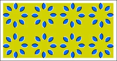 On a l'impression que ces formes tournent :