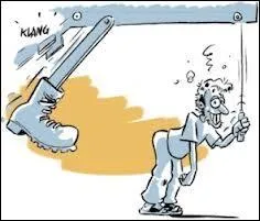 Quand on donne un coup de pied dans le derrire de quelqu'un, on lui...