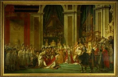 L'histoire de France aussi a t traduite en peinture . Voici  Le sacre de Napolon , qui est l'auteur de cette oeuvre ?