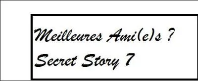 Qui sont les 3 meilleur(e)s ami(e)s de cette saison ?