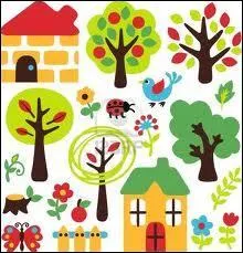 Notre maison a un grand jardin ... les enfants peuvent jouer.