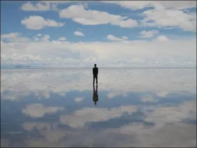En Bolivie, quand il pleut, le dsert Salar de Uyuni se transforme en un gigantesque miroir. Car son fond est constitu :