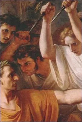 En reconnaissant parmi les assassins celui qu'on disait tre son fils naturel, il aurait prononc la clbre phrase :  Toi aussi, mon fils !   ( Tu quoque mi fili !  ). Quel tait le nom de ce personnage ?