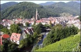 La route nous emmne en Alsace,  Thann ( Haut-Rhin ), ville qui est chef-lieu ...
