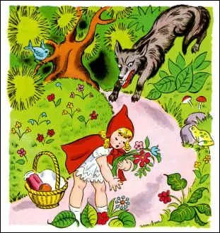 Do you know the Little ... Riding Hood story ? The wolf is frightening. (Le Petit Chaperon ... / Le loup est effrayant. )