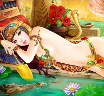 La passion entre Cloptre et Antoine est immdiate... Elle l'emmne alors  Alexandrie o il passera un an dans une atmosphre de luxe et de plaisirs. Les deux amants s'entourent alors d'un cercle de compagnons, qui vivent dans l'ivresse et la joie de vivre permanentes, qu'elle appellera :