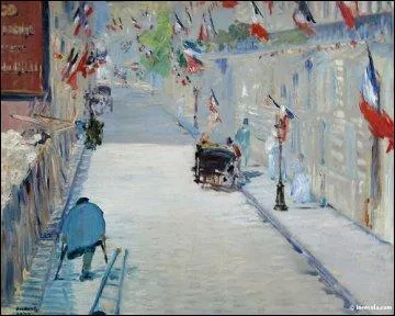 La rue Mosnier aux drapeaux, 1878