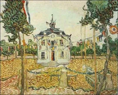 La mairie d'Auvers sur Oise le 14 juillet 1890