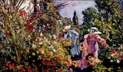 La cueillette des fleurs dans le jardin d'Agay.