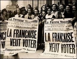 En quelle année les femmes françaises ont-elles obtenu le droit de vote ?