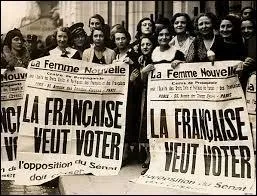 En quelle anne les femmes franaises ont-elles obtenu le droit de vote ?