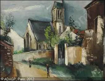 Qui a peint L'glise du village rue de l'abreuvoir ?