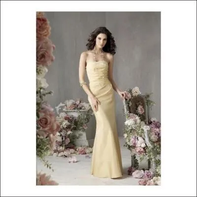 Vous aimez la robe ? Traduisez la couleur  jonquille . Attention ! J'ai bien dit la couleur !