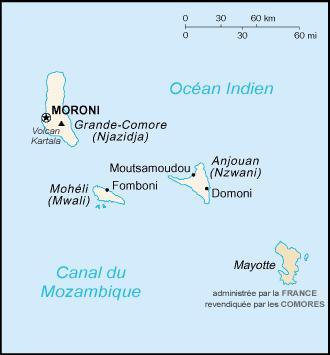 A partir de 1843, la France étend son protectorat sur un archipel situé entre la côte africaine et Madagascar. Quel est son nom ?