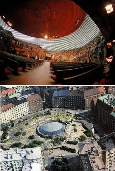 En quelle anne a t cre l'glise Temppeliaukio d'Helsinki ?